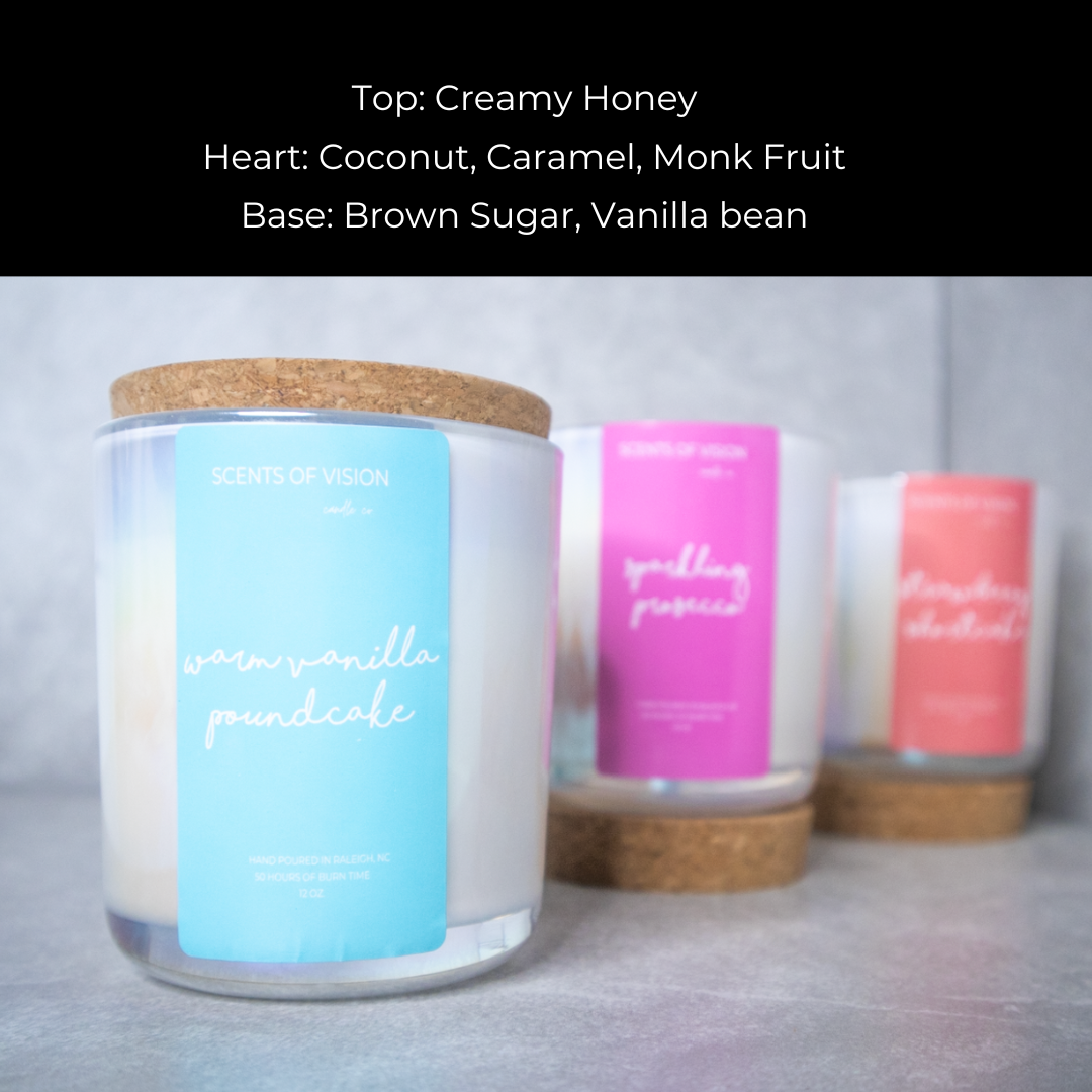 Warm Vanilla Poundcake 12oz Wooden Wick Candle (SALE)