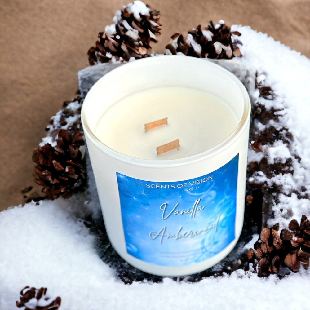 Vanilla Amberwood 12 oz Candle *BACK IN STOCK*