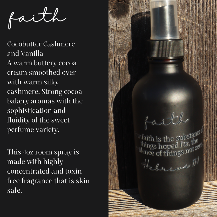 Faith 4oz Cocobutter Cashmere and Vanilla Room Spray