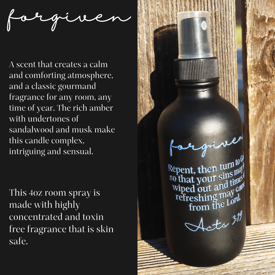 Forgiven 4oz Vanilla Noir Room Spray