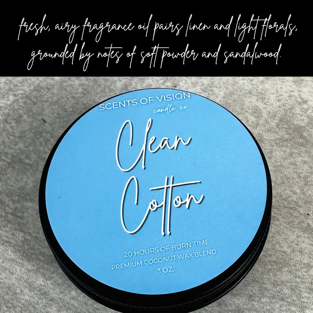 Clean Cotton 3oz MINI Candle