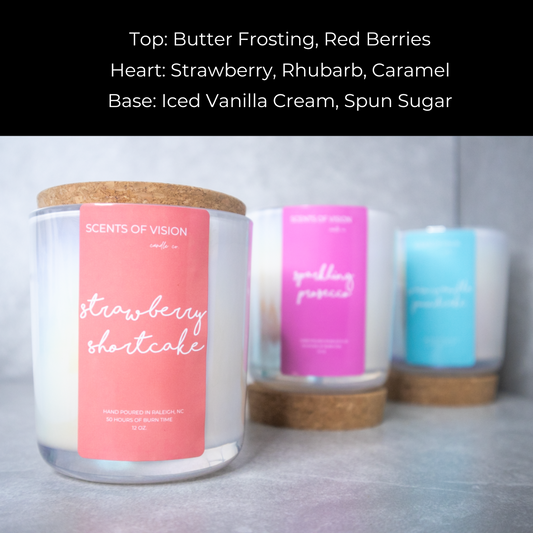 Strawberry Shortcake 14oz Wooden Wick Candle
