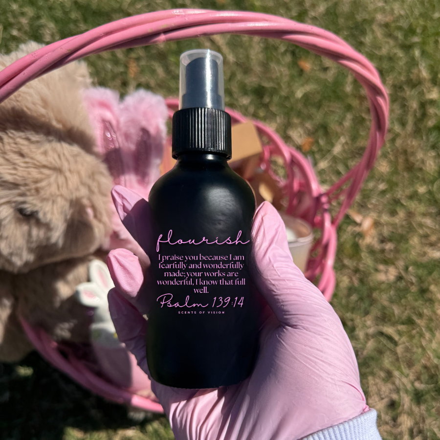 Flourish Psalm 139:14  Room Spray Cool Water and Dove Soap