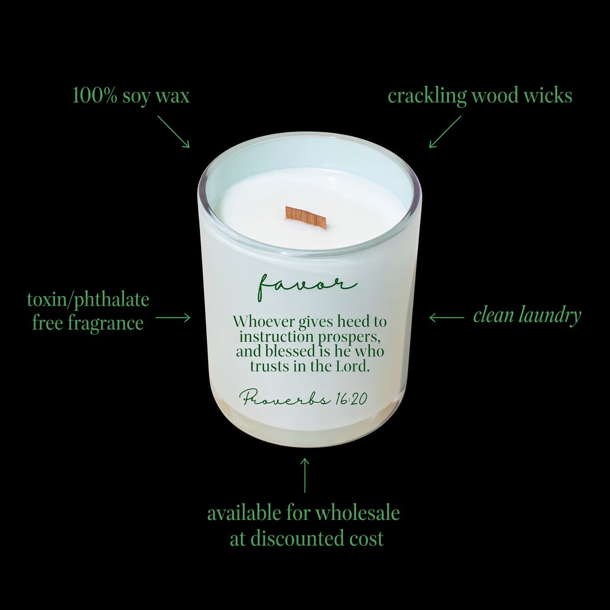 Favor 14oz Soy Wax Candle *smells like clean laundry*