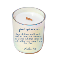 Forgiven Acts 3:19 14 oz Soy Wax Candle Vanilla Noir *BACK IN STOCK*