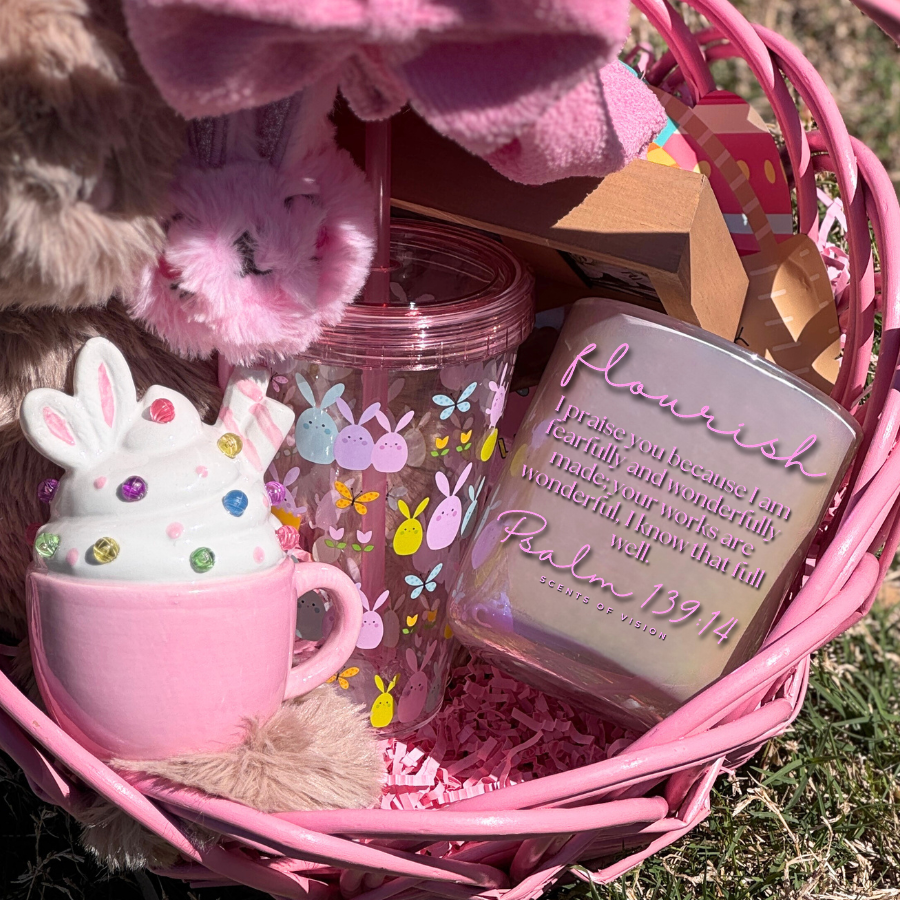 Flourish Psalm 139:14  14 oz Coconut Soy Wax Cool Water and Dove Soap