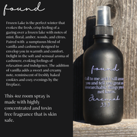 Found Frozen Lake and Cashmere Vanilla 4oz Room Spray
