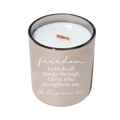 Freedom Phillipians 4:13  14 oz 100% Soy Wax Mahogany and Vanilla*BACK IN STOCK**