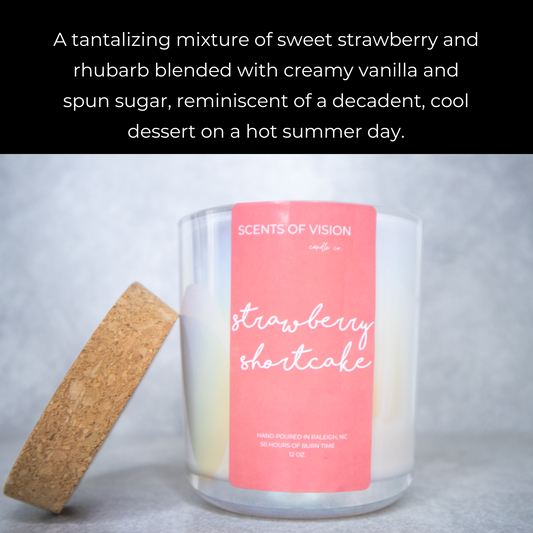 Strawberry Shortcake 12oz Wooden Wick Candle