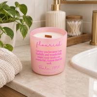 Flourish 14oz Soy Wax Candle *smells like bergamot and sweet amber*