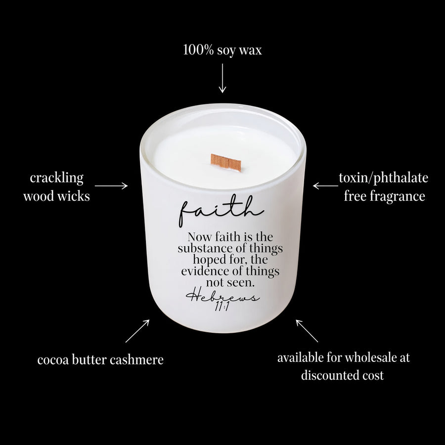 Faith 14 oz Soy Wax Candle *smells like cocoabutter cashmere*