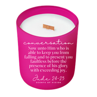 Conversation 14oz Soy Wax Candle *smells like daffodils and honey dew*