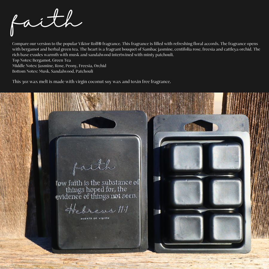 Faith 3oz Luxury Wax Melt Cocobutter Cashmere and Vanilla