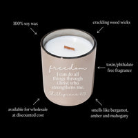 Freedom 14 oz Candle *smells like bergamot, amber and mahogany*