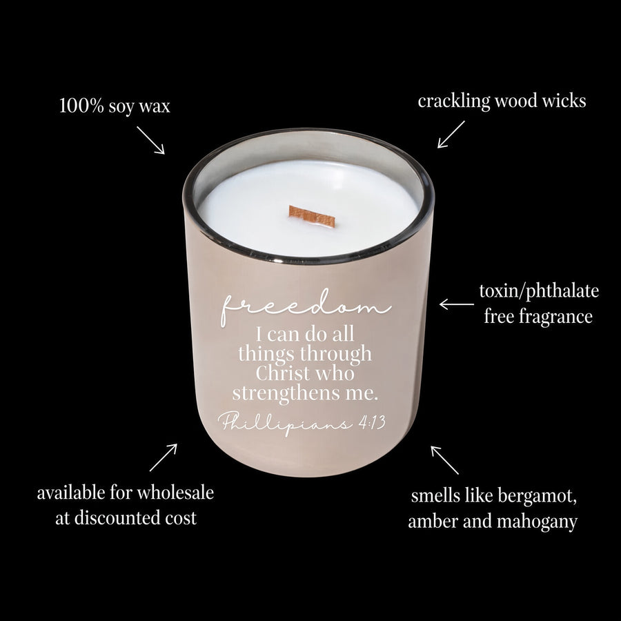 Freedom 14 oz Candle *smells like bergamot, amber and mahogany*