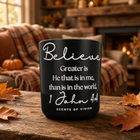 Believe 14oz Candle *smells like warm amber and dark musk*