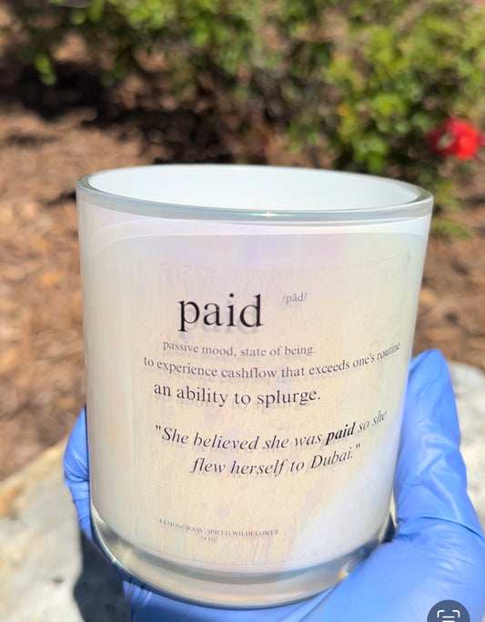 Paid 14oz candle